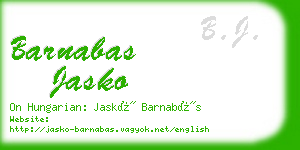 barnabas jasko business card